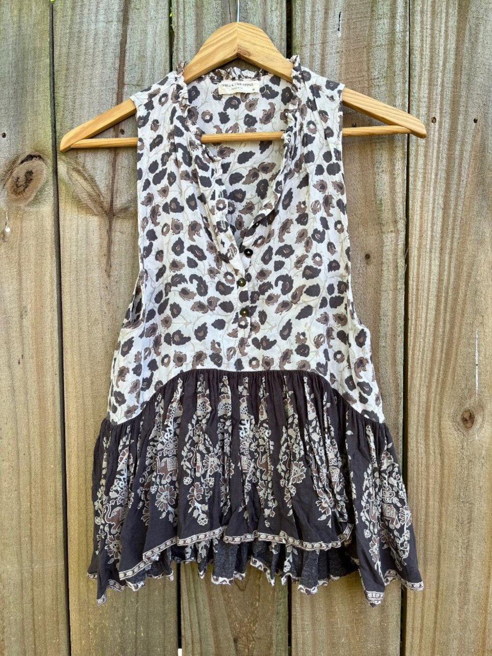 Spell & the Gypsy Collective- Floral Sleeveless Button Down Blouse
